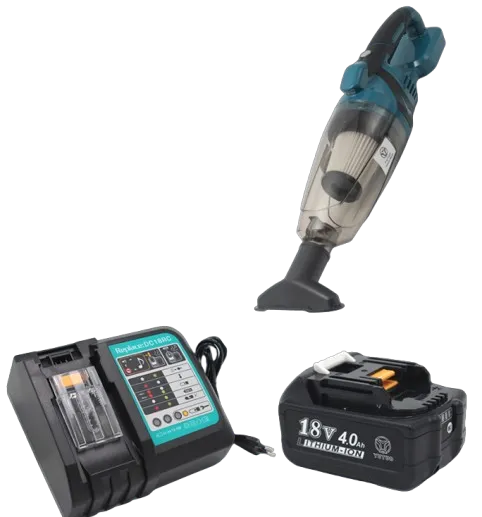🧹 Accu Stofzuiger 18V – compact & mobiel + 4Ah + lader
