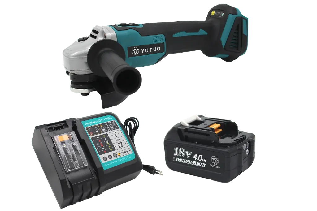 🔧 Haakse Slijpetol 18V – 125 mm + 18V 4Ah accu + lader