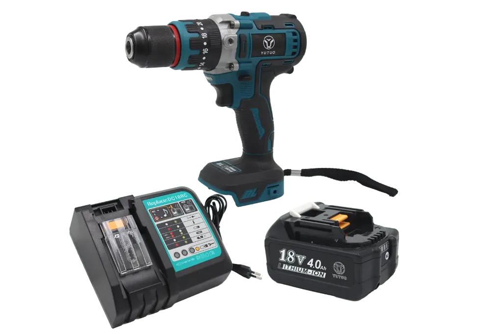 🔩 Impact Schroevendraaier 18V met Klopfunctie + 4Ah + lader